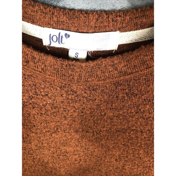 Jolt Women’s Pullover Size Small Long Sleeve Rust Color Bottom Lace Trim - Picture 2 of 10
